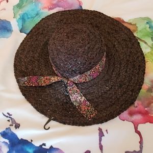 BETSY JOHNSON black sequin floppy hat